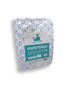 White Whale полотенце 45*90 спанлейс №50 сложение ЭКОНОМ+ COLOR голубой